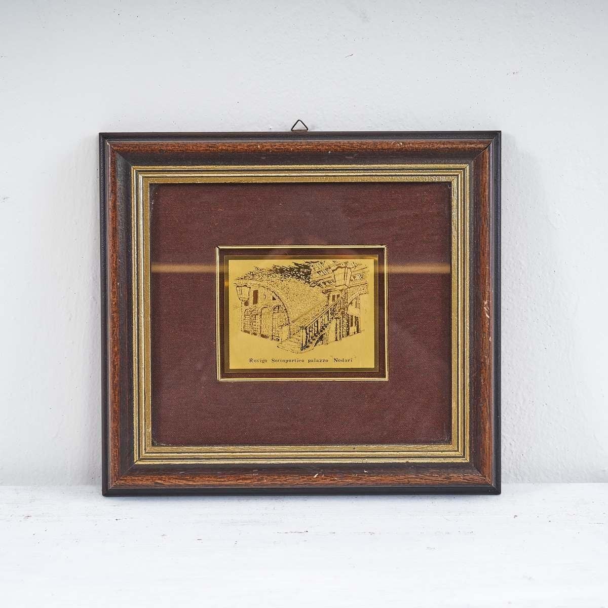 Metal Plaque Antique Print Palazzo Nodari