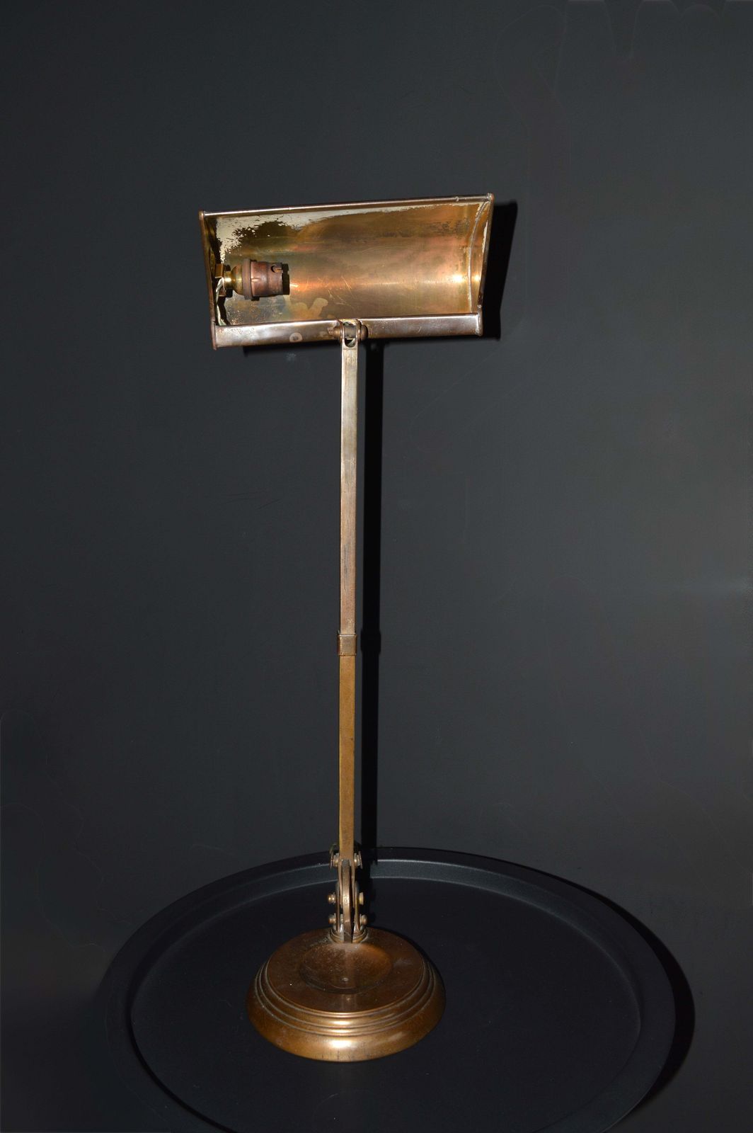 1920s Gec Copper Bankers Lamp photo vintage