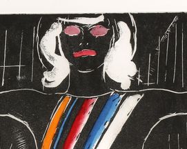 Michael Rothenstein 1908   1993 Signed Coloured Woodcut 'Japanese Kites' 65/75 photo vinterior