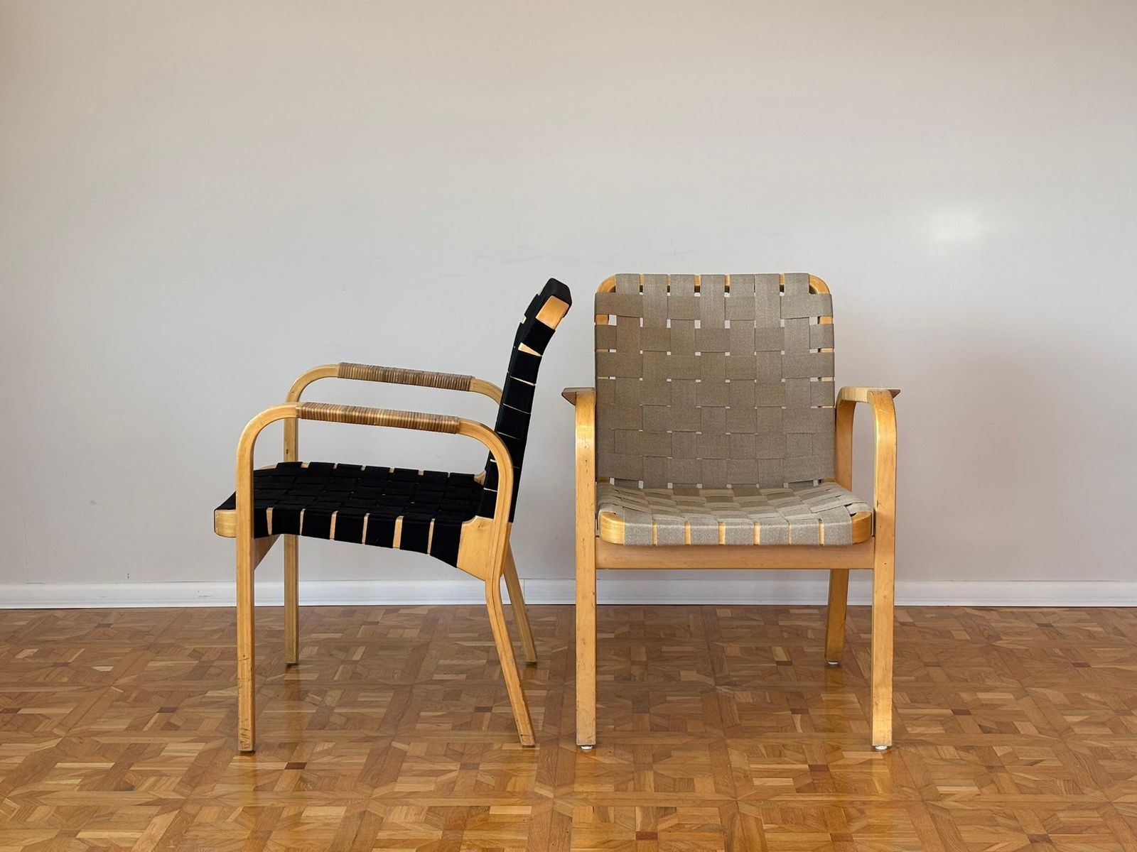 photo vinterior Model 45 Lounge Chairs By Alvar Aalto For Artek, 1970s Set Of 2