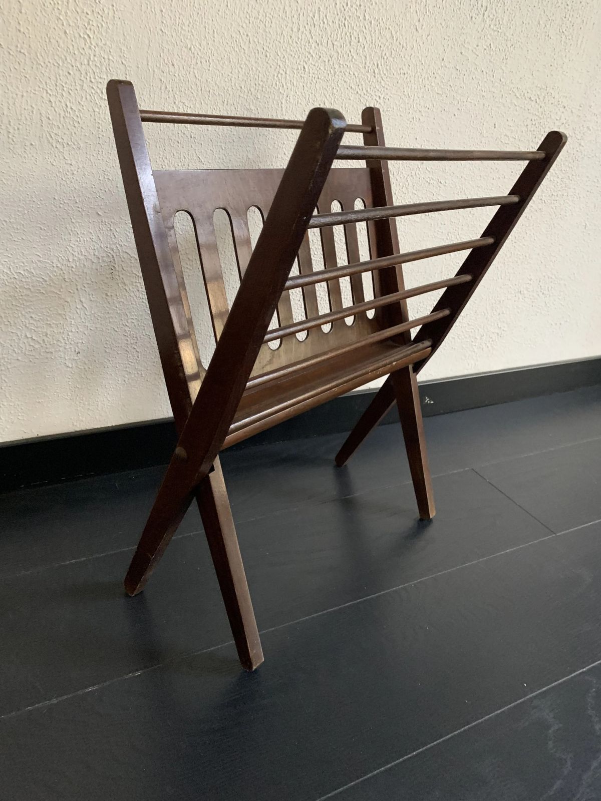Vintage Magazine Rack 1960 Cees Braakman Vinyl Magazines   56 X 45 Cm photo furniture