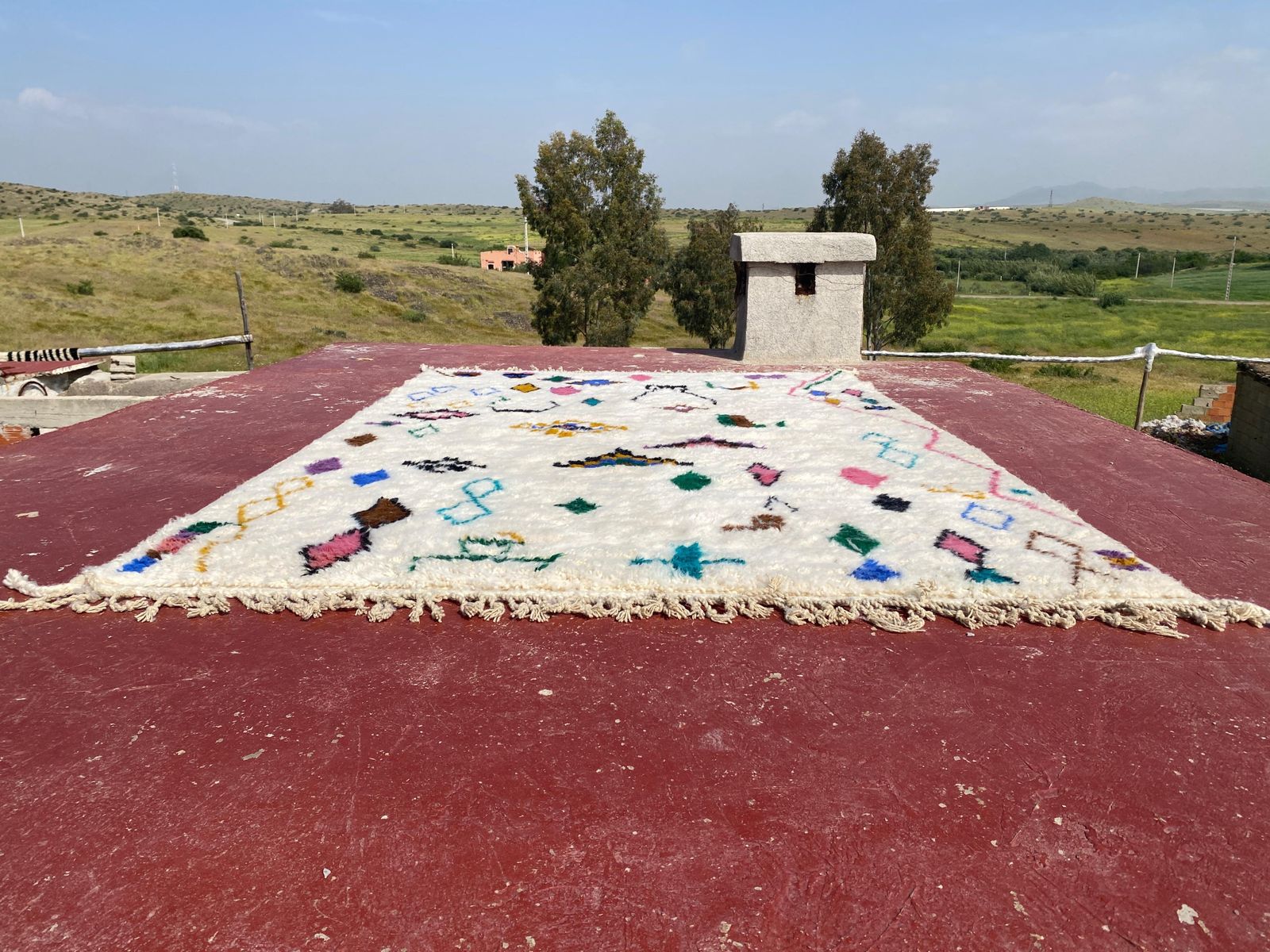 Beni Ourain Moroccan Rug – 300 X 200 Cm | Handwoven Wool | Colorful Tribal Symbols Berber Carpet photo 600.0