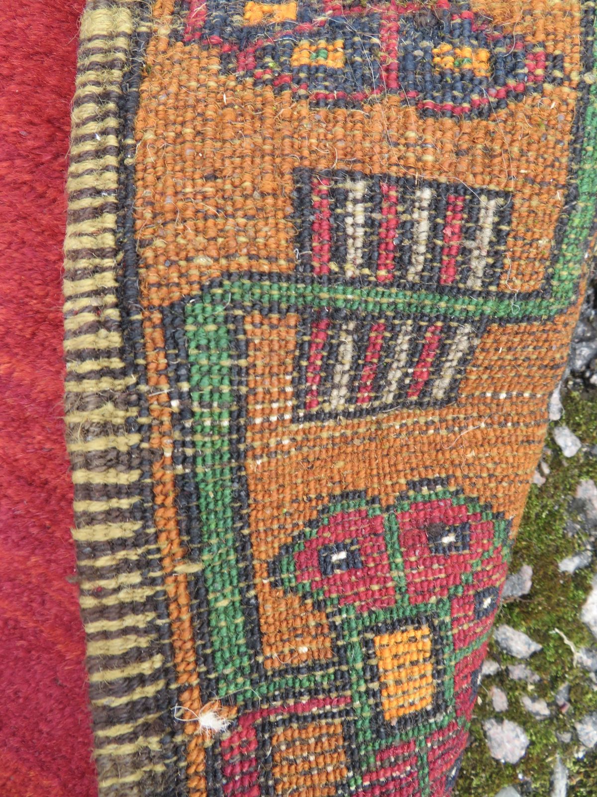 photo furniture Old Turkish Yahyali Village Rug. 148cm X 90cm.