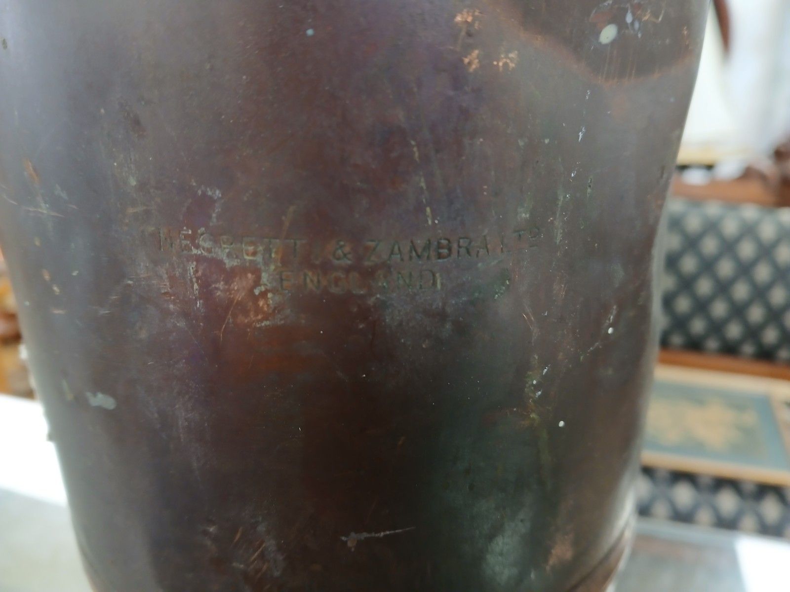 photo vinterior Edwardian Era Snowdon Pattern Copper Rain Gauge By Negretti & Zambra