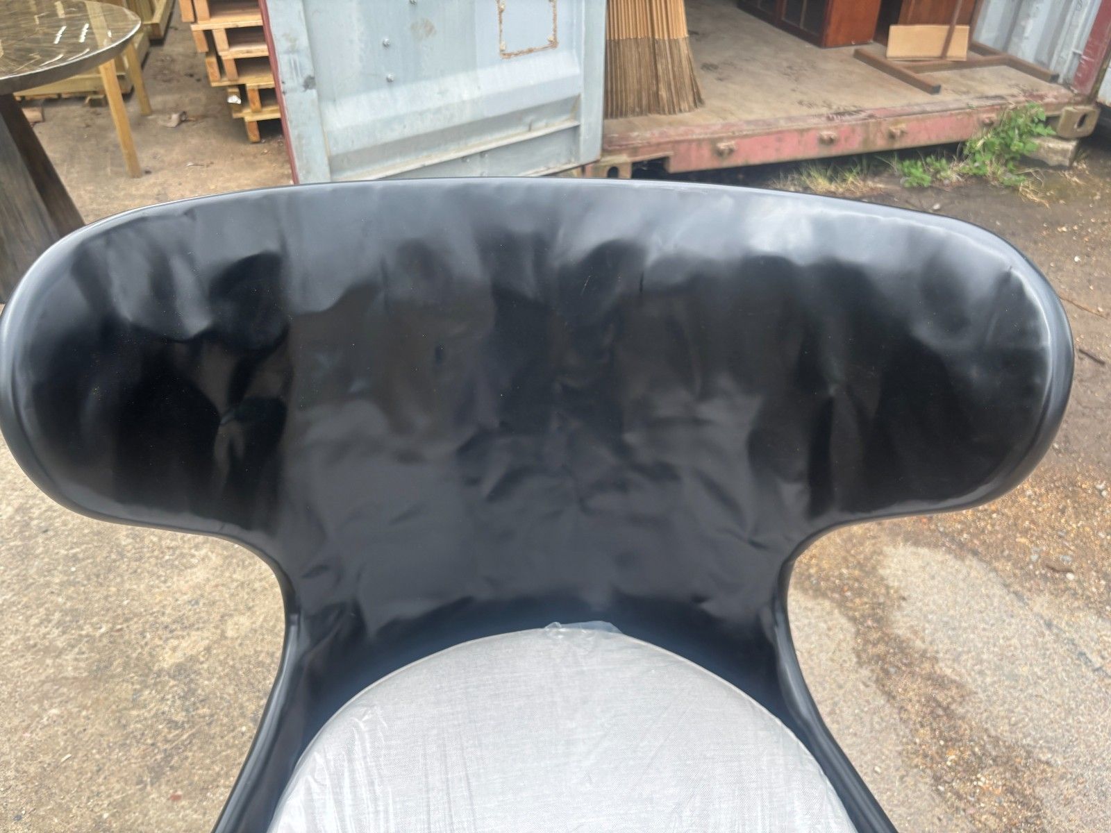 Made Goods Alfred Hammered Black Iron Lounge Chair Ex Display photo furniture
