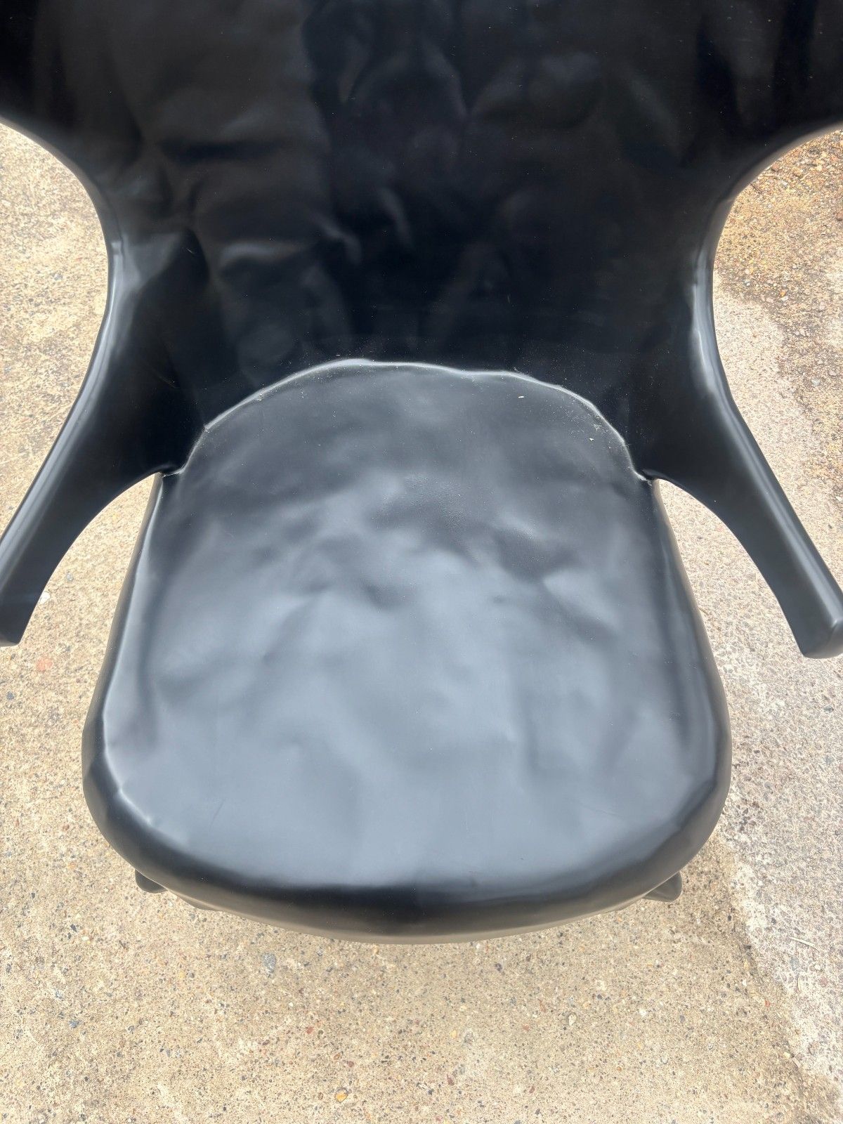 Made Goods Alfred Hammered Black Iron Lounge Chair Ex Display photo 295.0