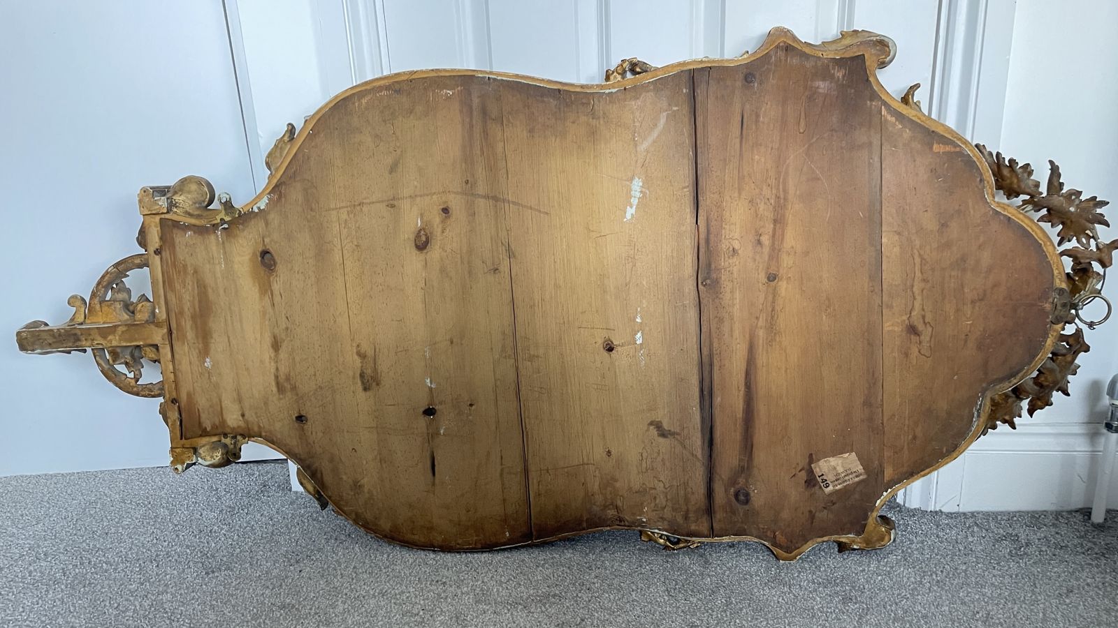 Large Antique Gilt Rococo Overmantel Mirror C.1870 photo furniture
