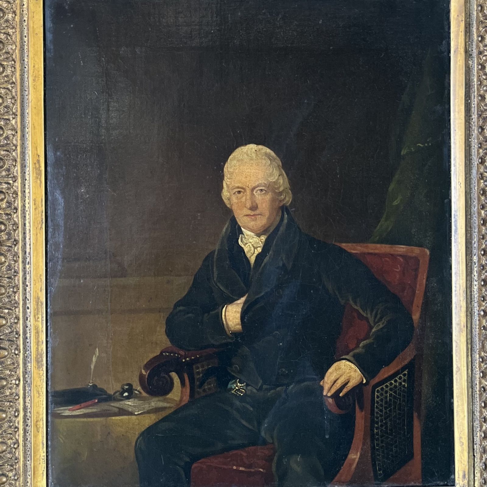 Antique Oil On Canvas Portrait Of Sir Astley Cooper photo 850.0