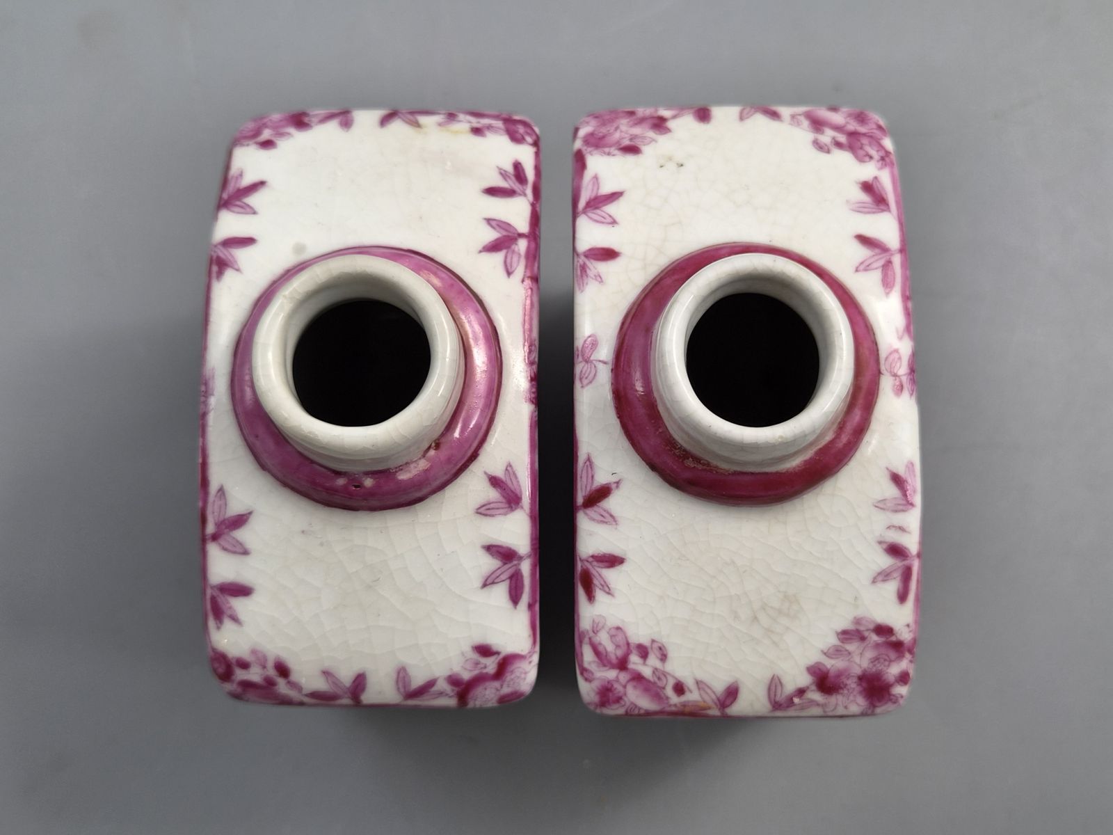 Pair Of Juwc 1897 Chinese Porcelain Tea Caddies In The Meissen Taste photo vinterior