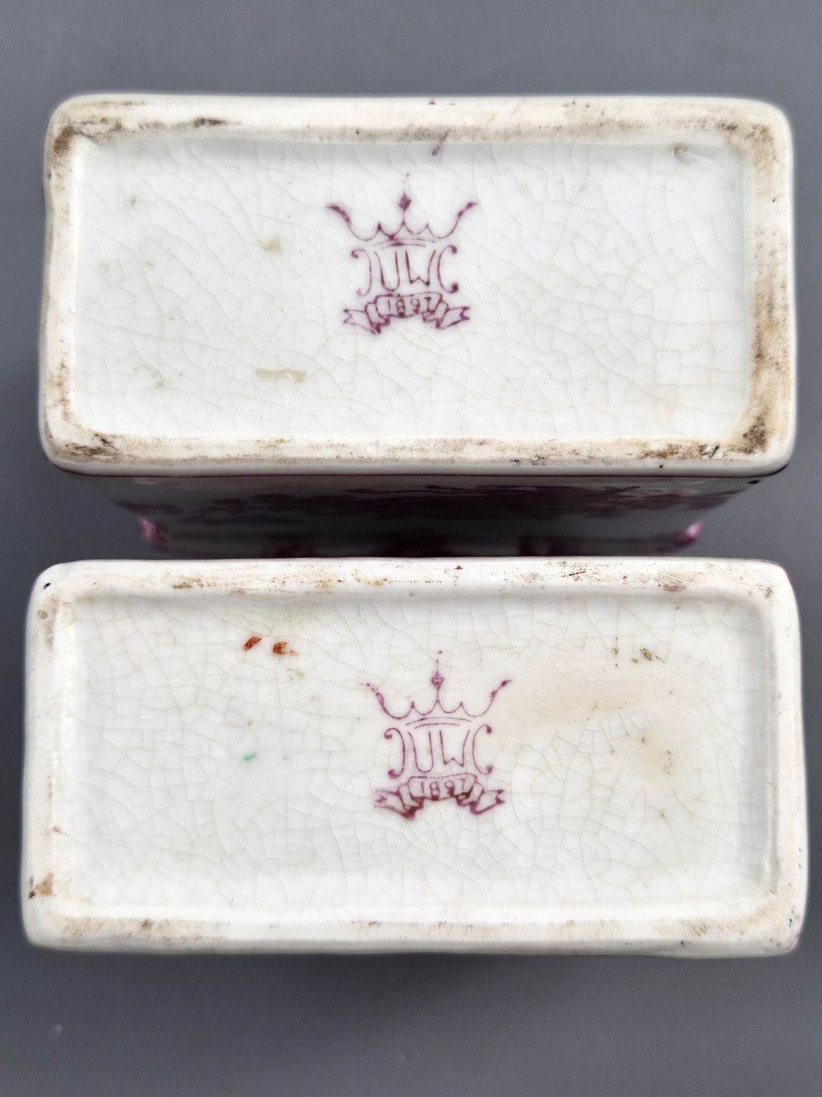 Pair Of Juwc 1897 Chinese Porcelain Tea Caddies In The Meissen Taste photo buy