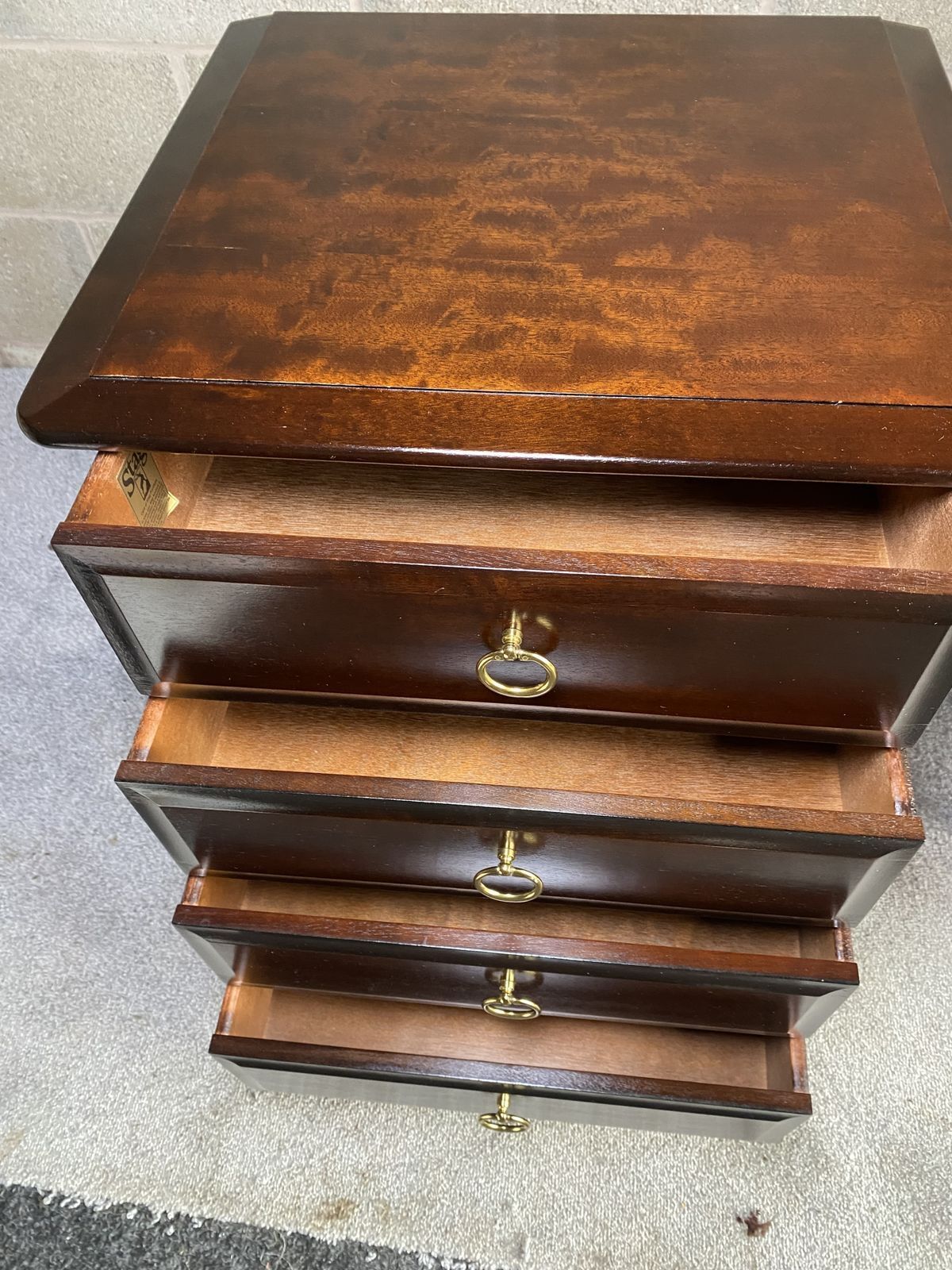 Pair Of Stag Minstrel 4 Drawer Bedside Tables photo vintage