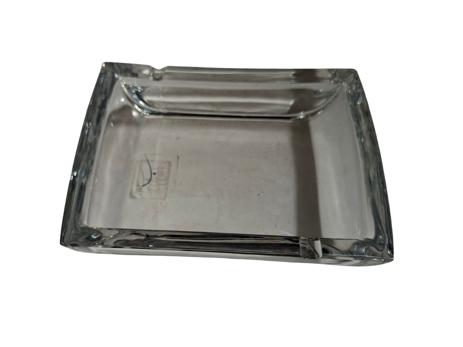 Prestigioso Posacenere In Cristallo Corba   Made In Italy   3kg photo vinterior