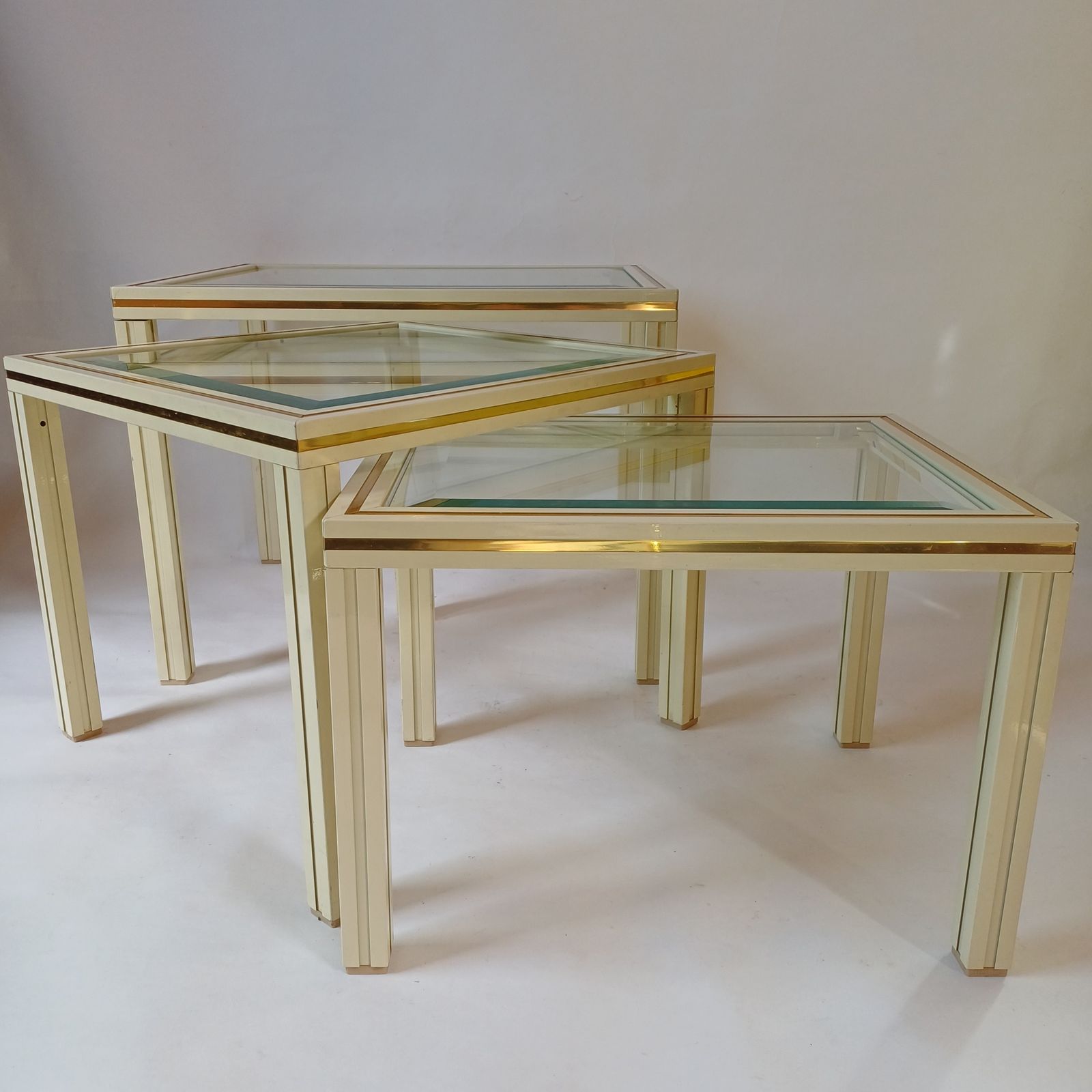 Pierre Vandel, Paris, Nest Of Tables, Hollywood Regency Style, 1970s/80s