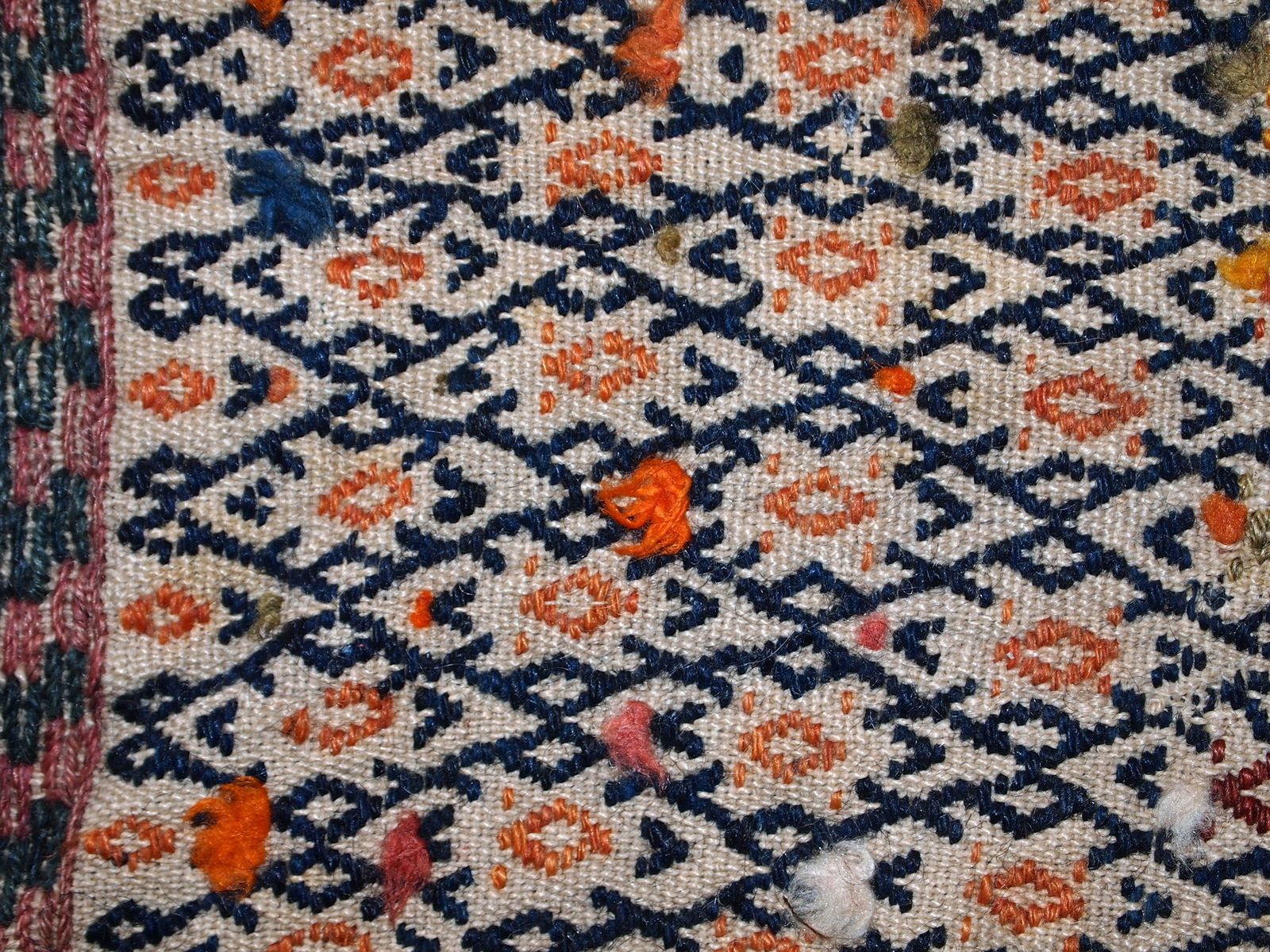 Handmade Antique Flatweave Saddle Double Bag — 55 × 100 Cm — 1940s photo 340.0