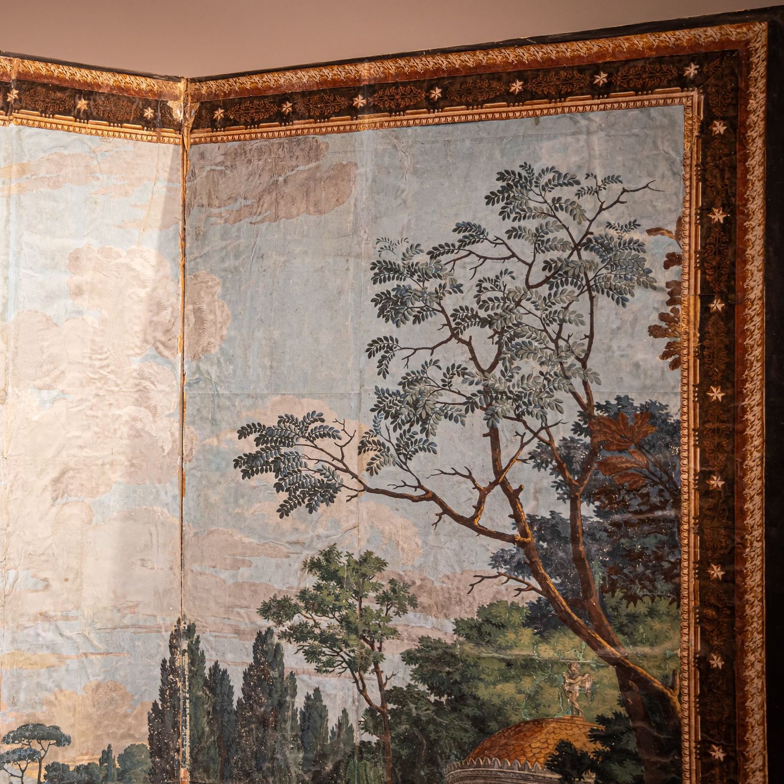 Two Panels Of A Panoramic Wallpaper By Joseph Dufour (1757–1824), Telemachus On The Island Of Calypso, France, 1818 photo vinterior