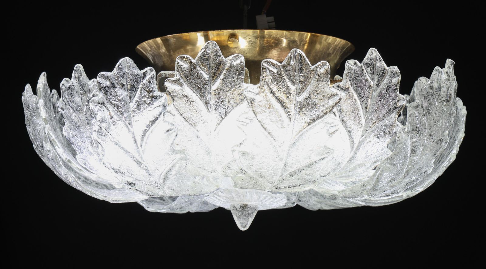 photo vintage Verona, Luxury Italian Murano Glass Ceiling Light Or Flush Mount, 1980s