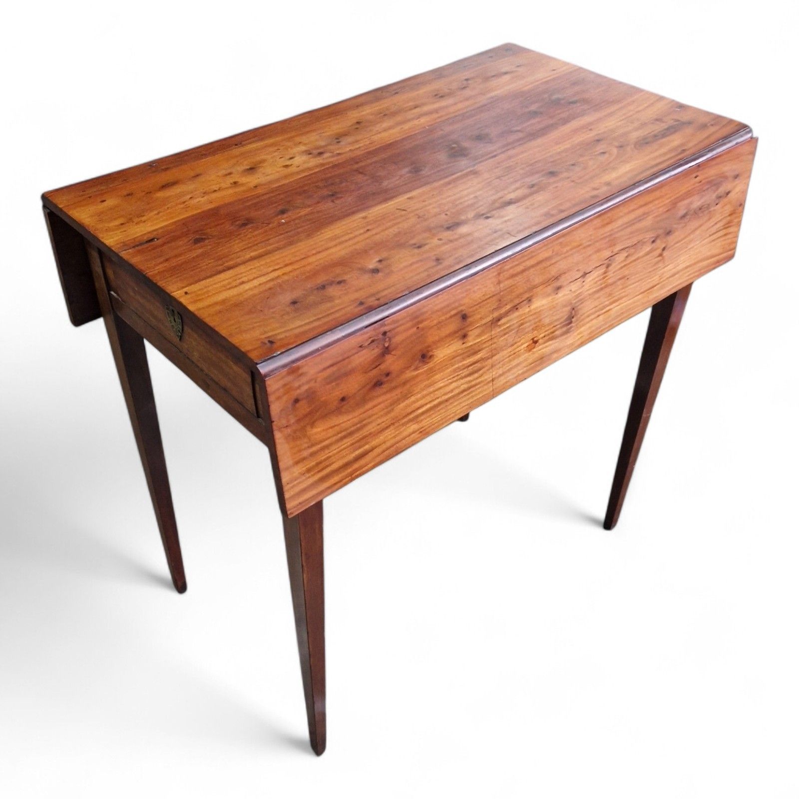 Antique Victorian Pembroke Table Fruitwood Drop Leaf Console Occasional Folding
