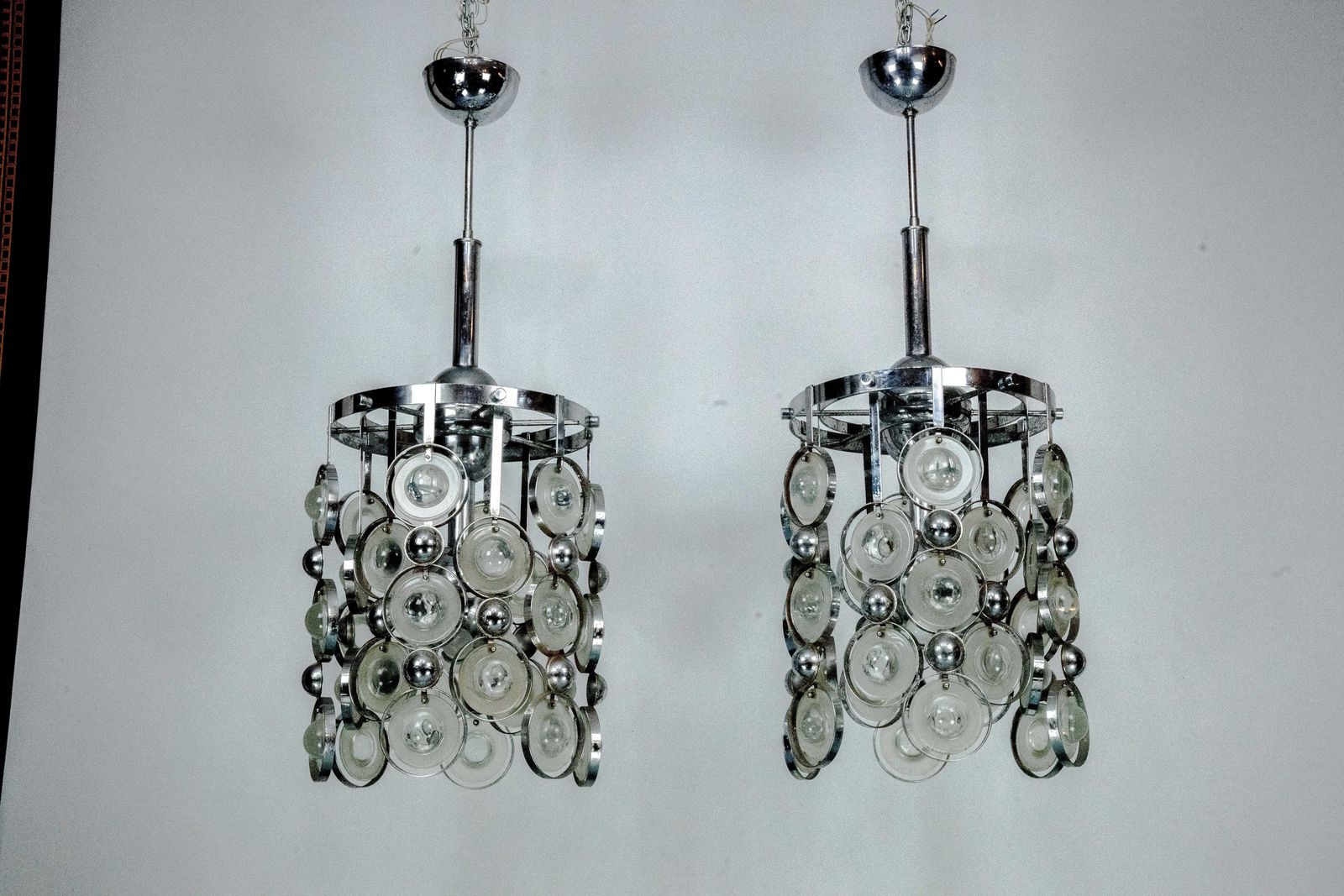 4160.0 Pair Of Pendant Lights By Oscar Torlasco, Italy, 1970s photo