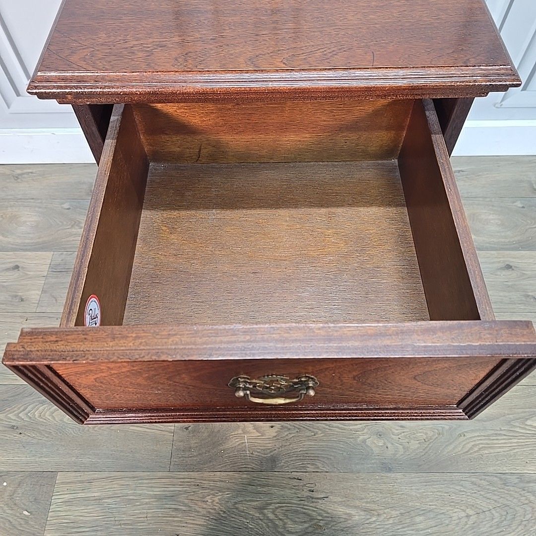 Single Antique Georgian Style Bedside Cabinet Cupboard Table Night Stand Drawer photo vintage