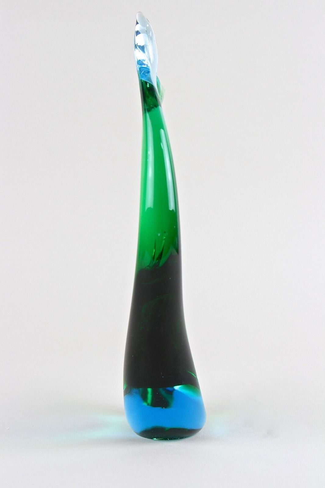 Murano Glass Fish Sculpture, Blue/ Green Tones , Mid Century   Italy Ca. 1970 photo buy