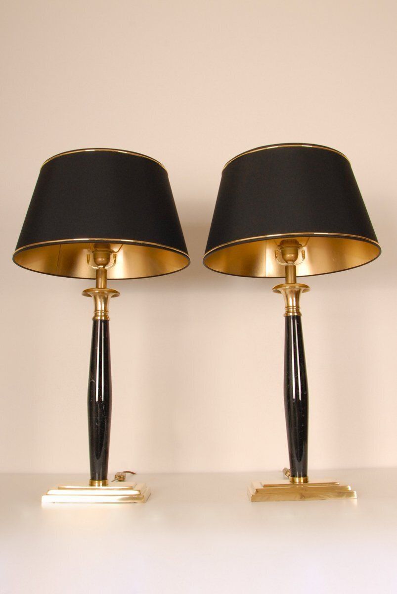 Italian Marble Table Lamps, 1980s, Set Of 2 photo 2135.0