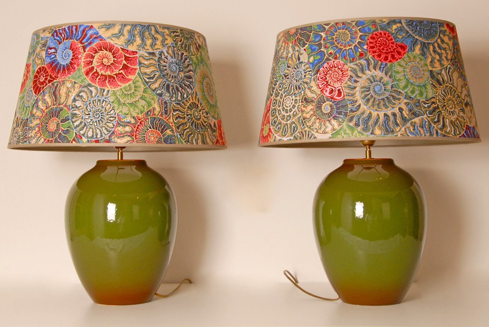 Vintage French Table Lamps In Ceramic From Kostka, 1970s, Set Of 2 photo Lighting