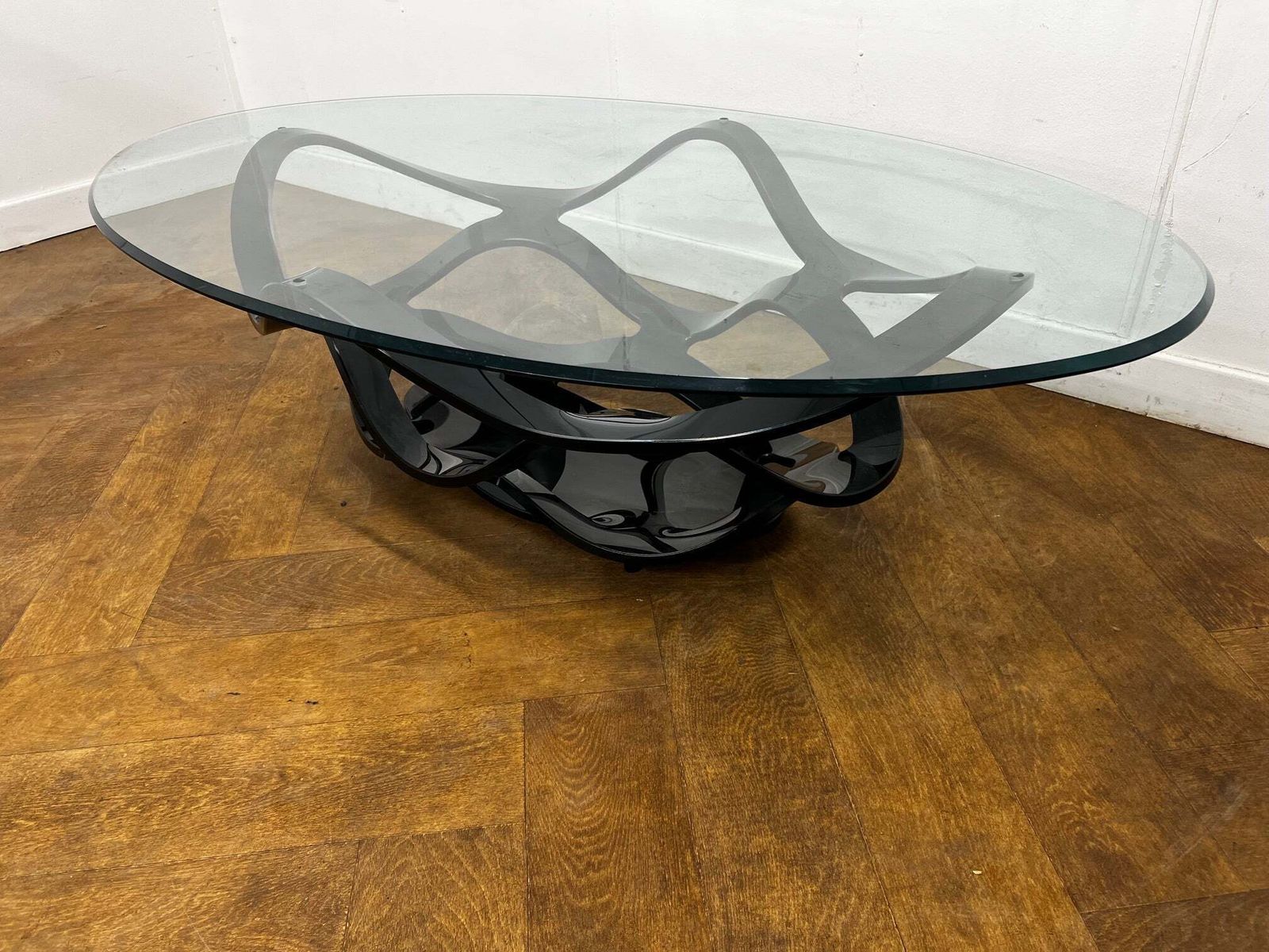 Reflex Angelo Neolitico 40 Vetro Murano Glass Elliptical Coffee Table photo buy