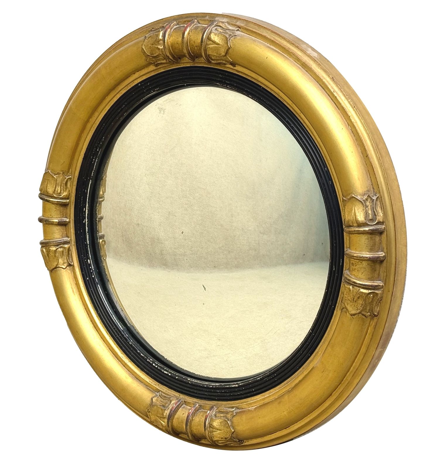 Miroir convexe circulaire en bois doré et gesso, William IV, milieu du XIXe siècle (anglais, vers 1840) photo furniture