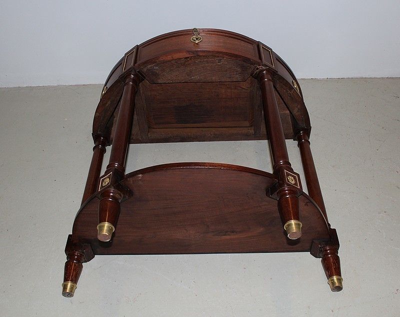 photo vinterior Louis XVI Half Moon Console In Mahogany 18th