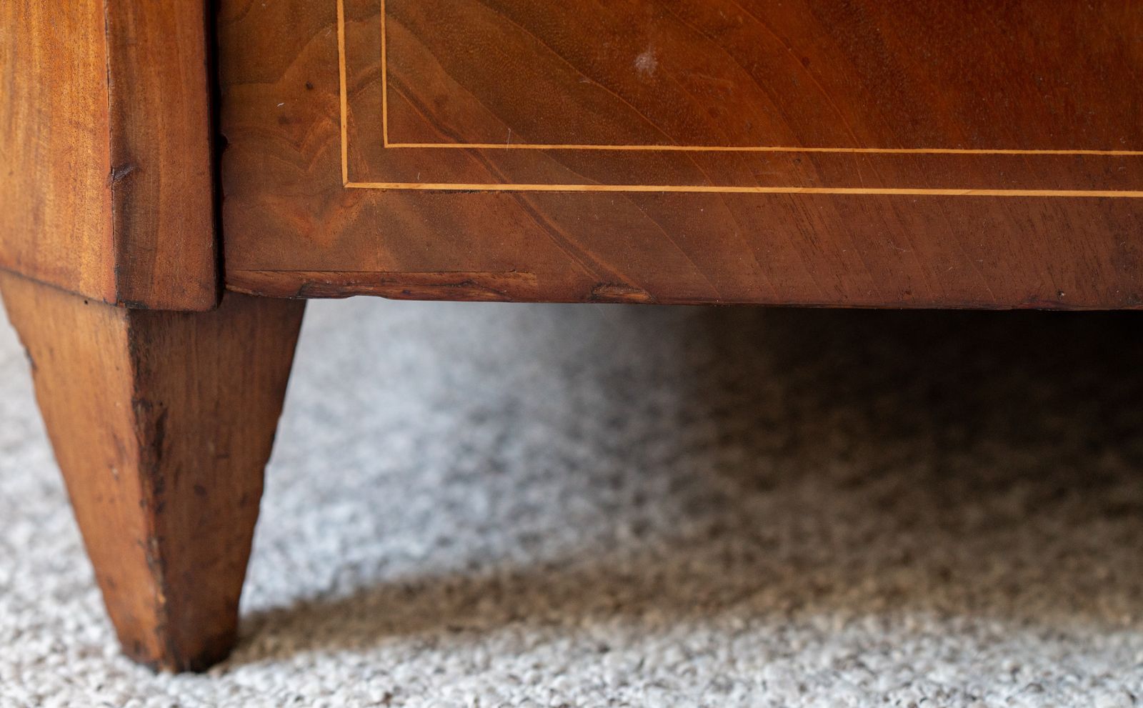 photo buy 19th Century Biedermeier Walnut Chest Of Drawers With Canted Corners