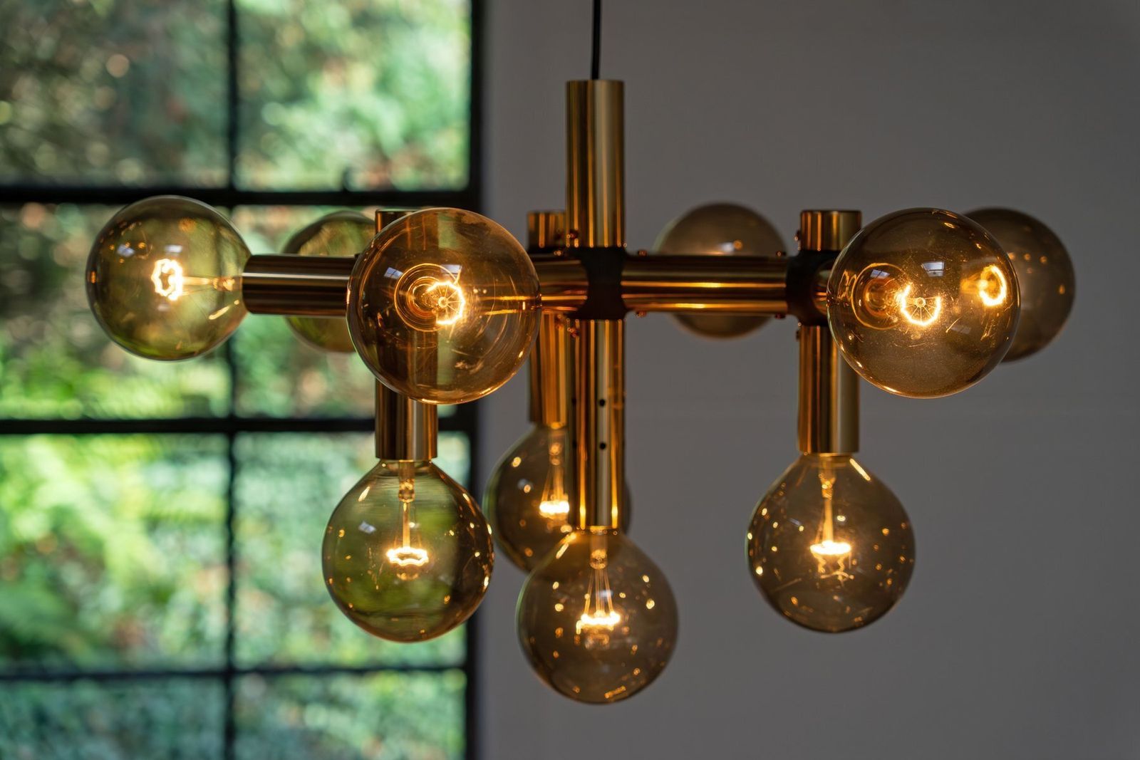 Atomic Chandelier By Trix & Robert Haussmann For Swiss Lamp International, 1960s photo buy