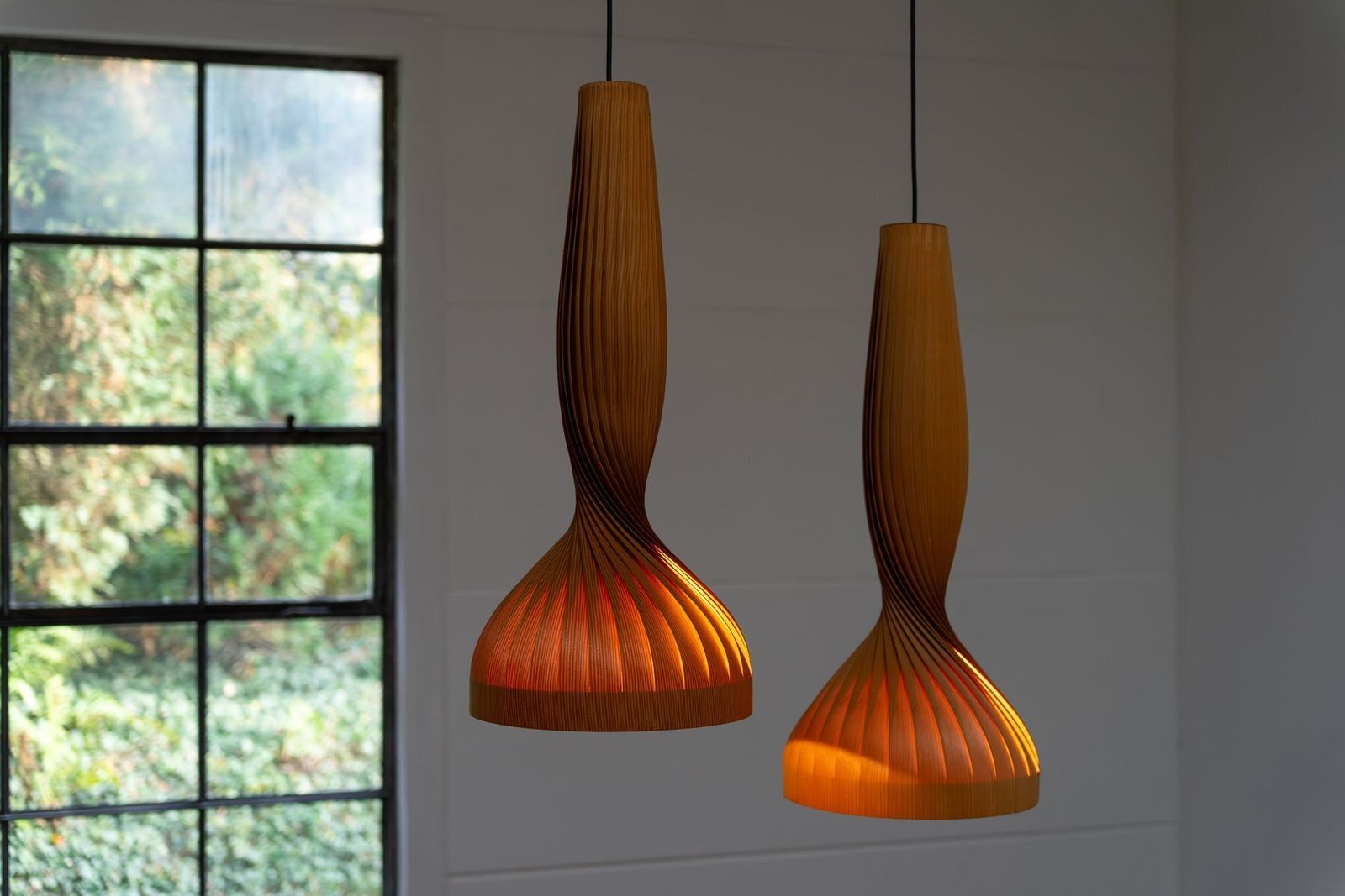 Pine Pendant Lamps By Hans Agne Jakobsson Ellysett Sweden, 1960s, Set Of 2 photo buy