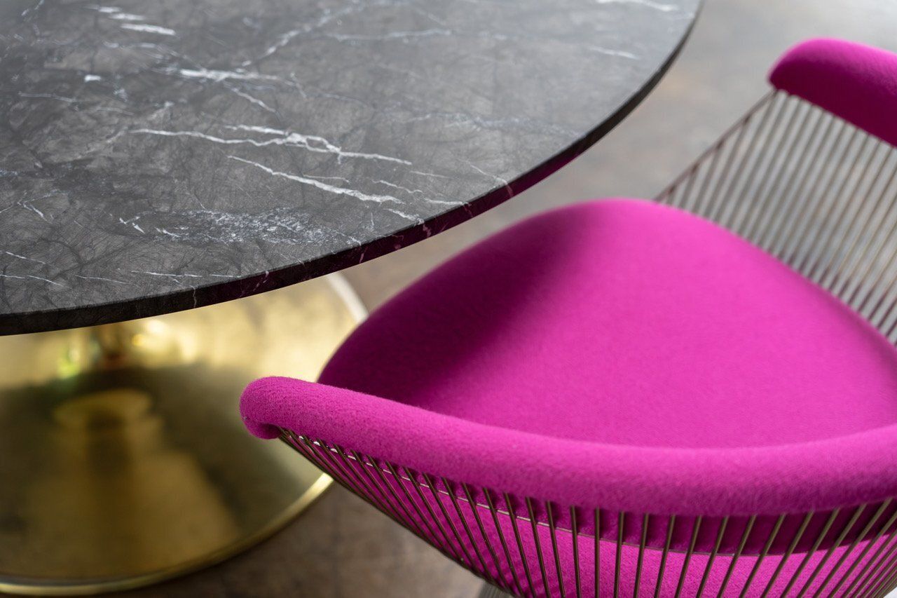 photo for sale Scandinavian Marble And Brass Table By Börje Johanson, 1960s