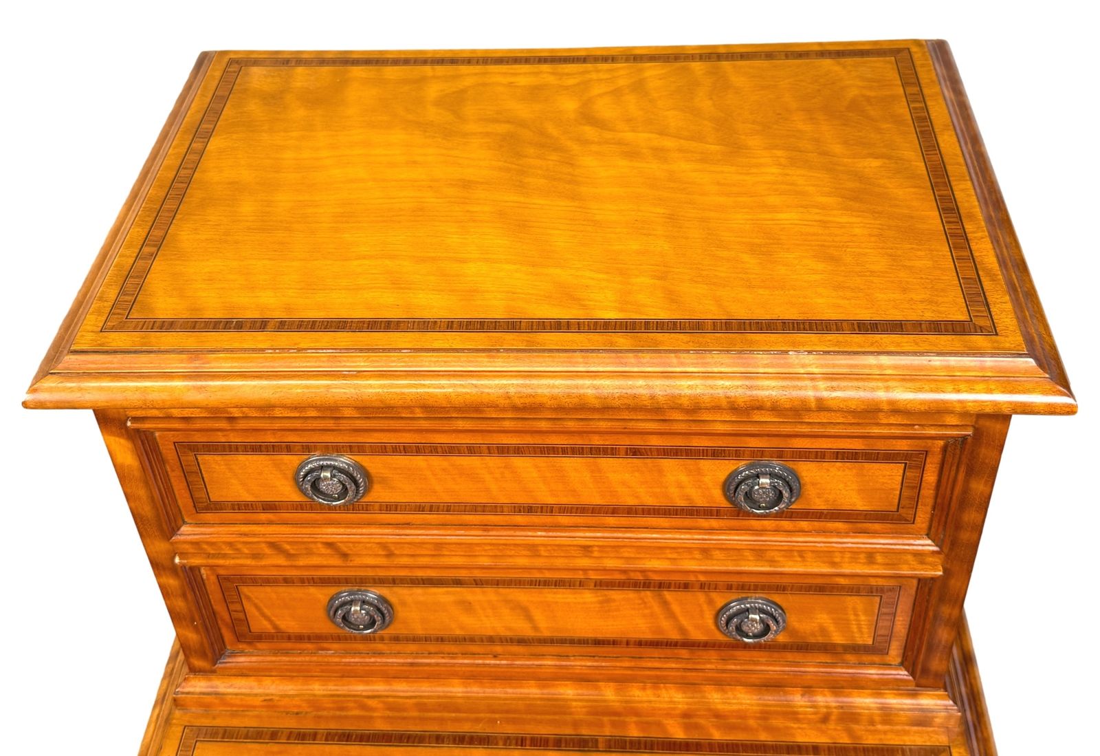 19th Century Satinwood Pair Of Bedside Chests (England, Circa 1890) photo for sale