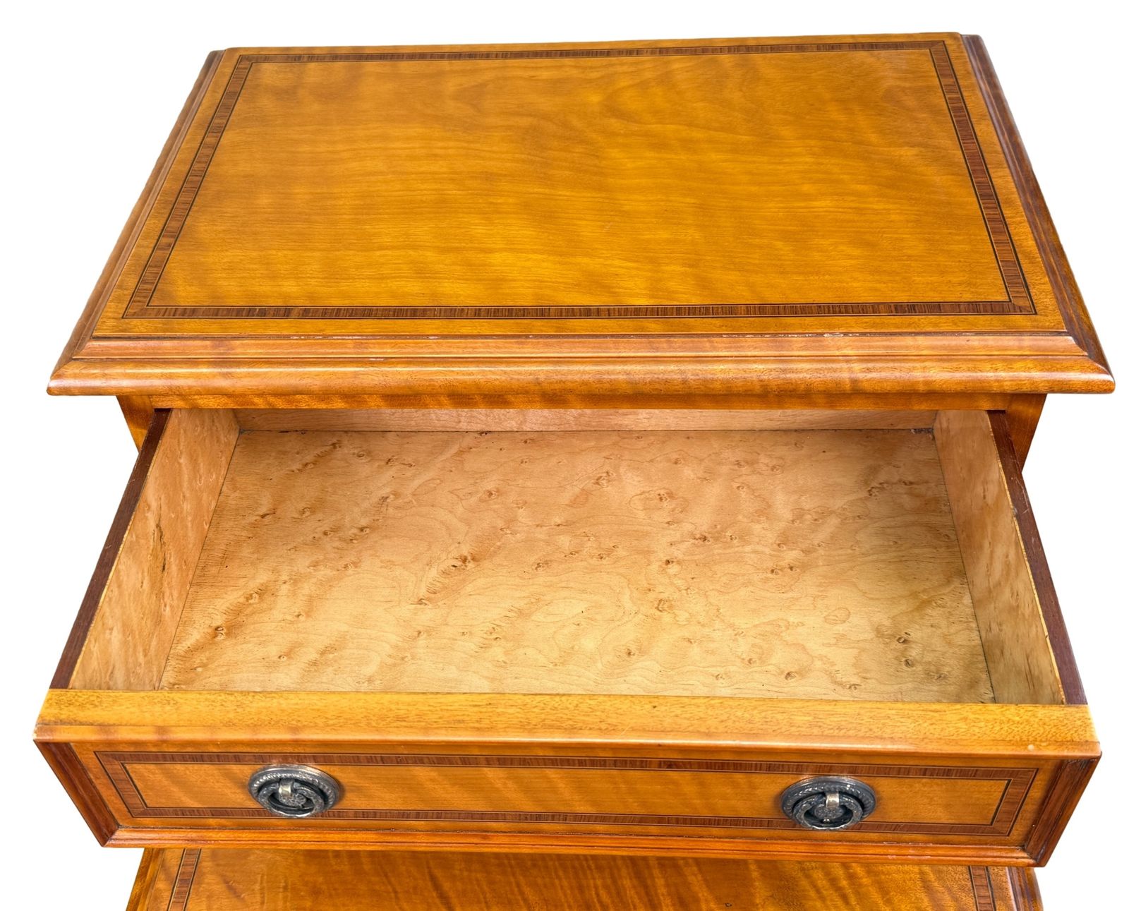 Paire de commodes de chevet en bois de satiné, XIXe siècle (Angleterre, vers 1890) photo Mobilier