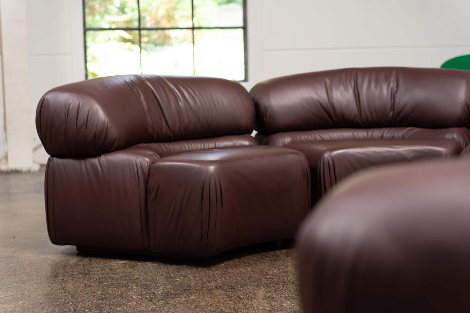 Large 7 Piece Sofa "Cosmos" Ds 28 By Ulbald Klug & De Sede, Brown Leather, 1970s photo buy