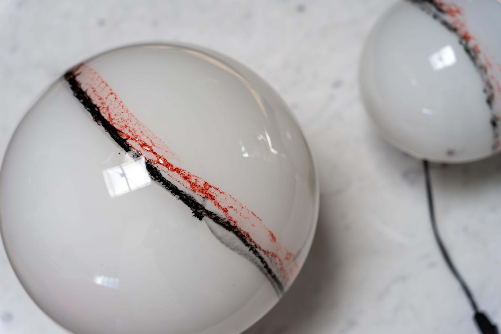 Pair Of 'Lido' Glass Mushroom Table Lamps By Peill & Putzler, Germany, 1970s photo 2133.0