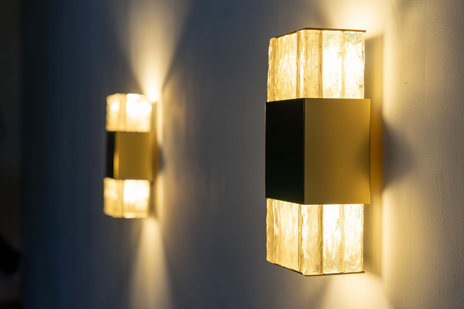 Glass Wall Lights/Wall Sconces By Jean Perzel For Atelier Perzel, France, 1960s photo Lighting