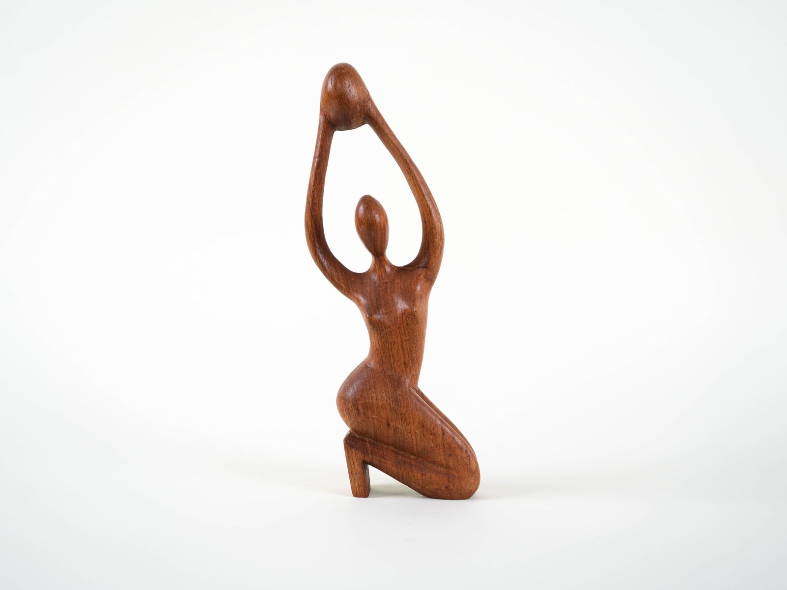 Teak Sculpture Woman, Danish Design, 1970s, Made In Denmark photo Art