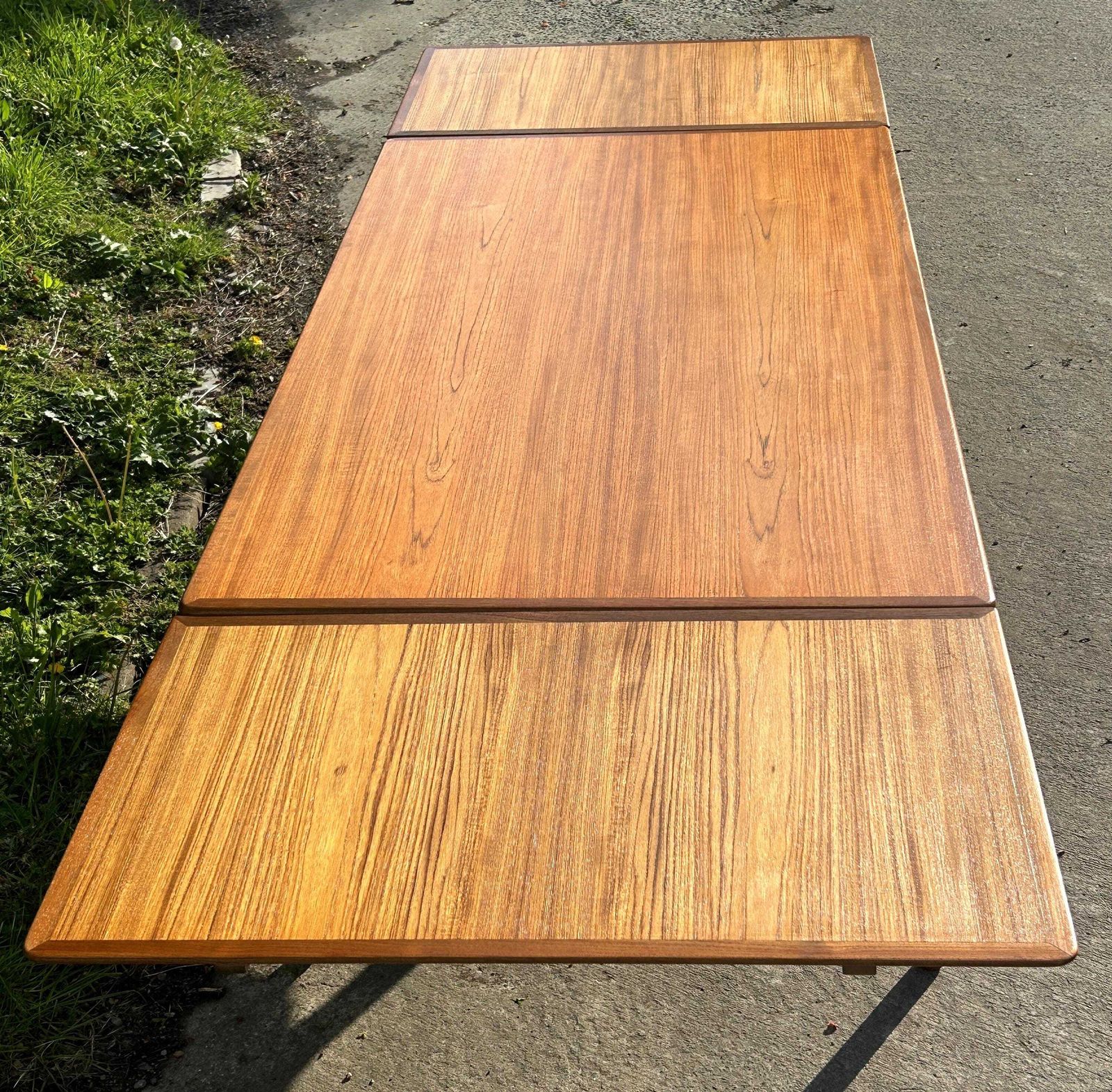 photo for sale Sensational Mid Century Danish Teak Extending Dining Table Johannes Andersen Uldum Mobelfabrik 60's