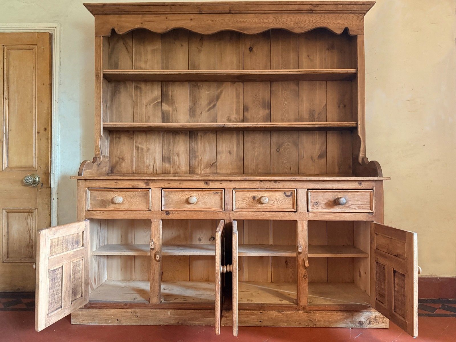Welsh Vintage Large Rustic Kitchen Farmhouse Reclaimed Statement Pine Dresser photo buy