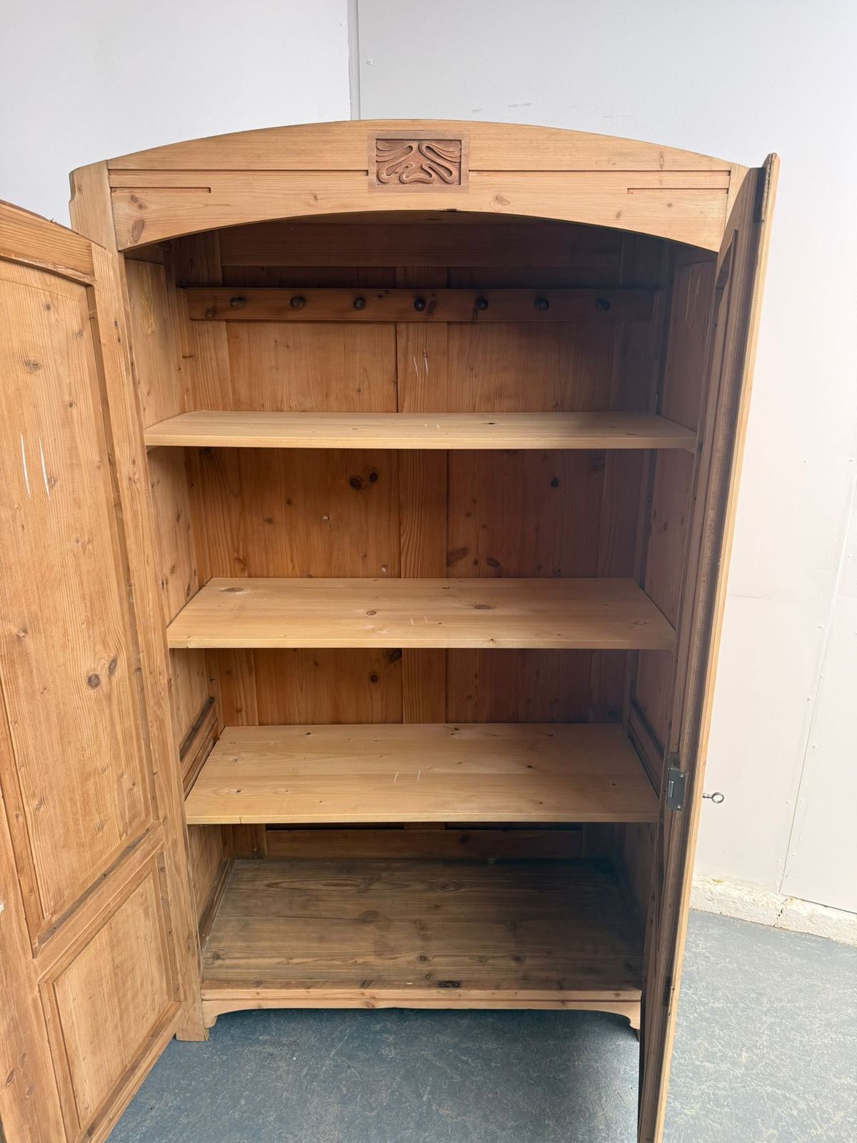 photo furniture A Top Quality Pine Art Nouveau Cupboard To Paint / Wax