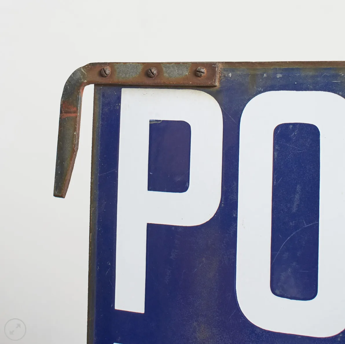 Antique French Enamel Post Office Metal Sign photo vinterior