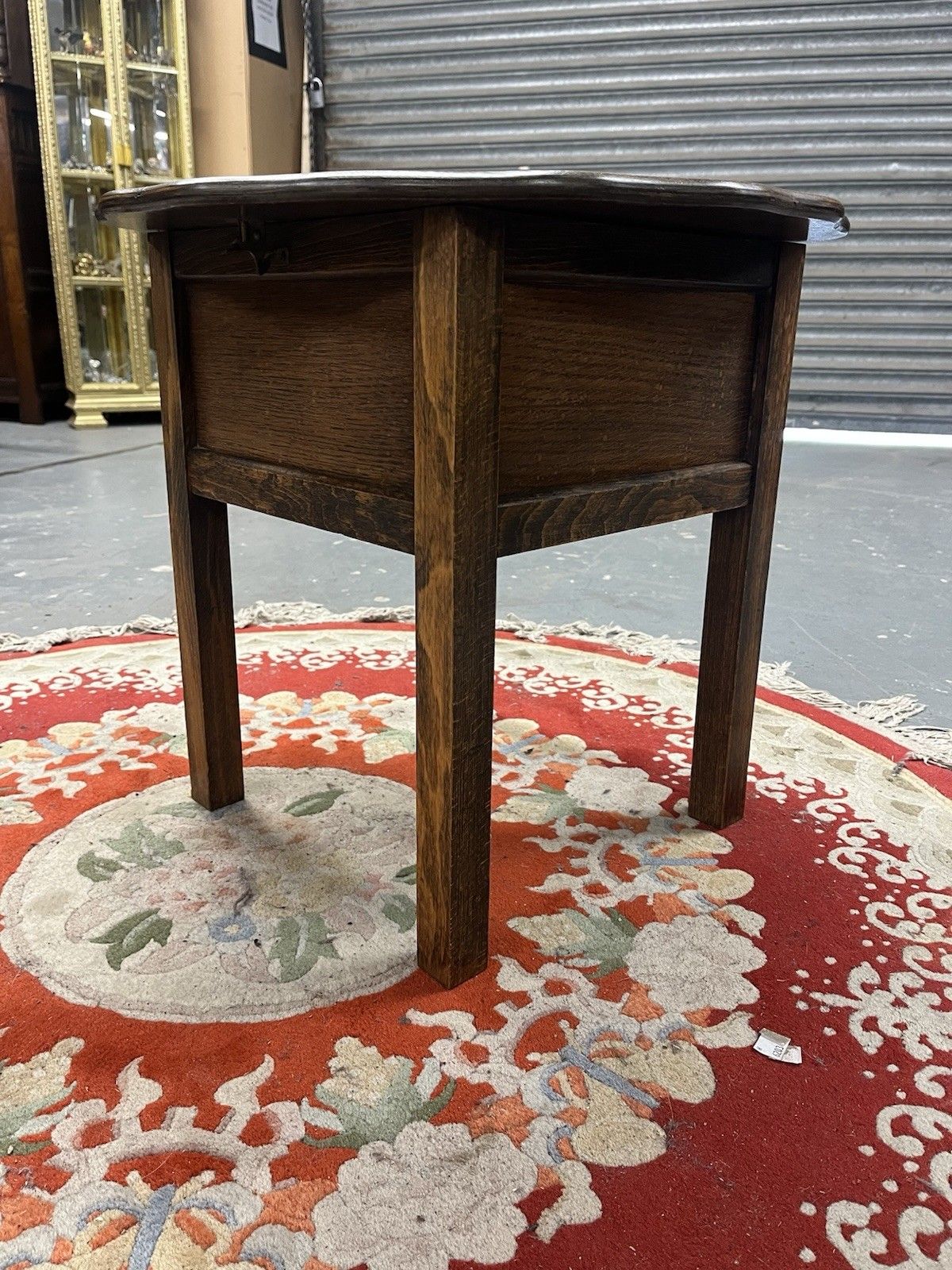 Vintage Oak Lift Top Table photo furniture