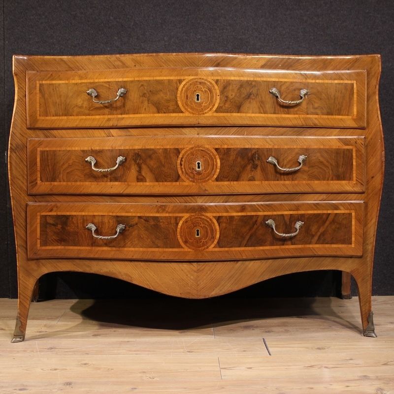 Commode napolitaine Louis XV d'époque XVIIIe siècle photo Mobilier