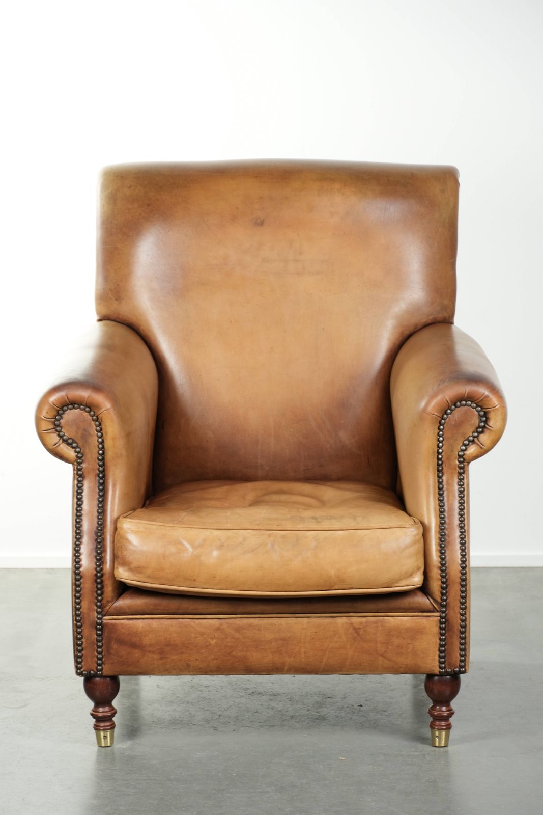 Beautiful And Comfortable Armchair Made Of Cowhide Leather With A Characterful And Charming English Look. photo furniture