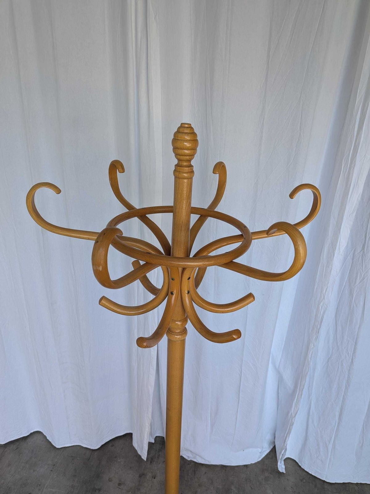 Vintage Bentwood Coat Stand In Thonet Style, Mid Century Coat Rack photo for sale