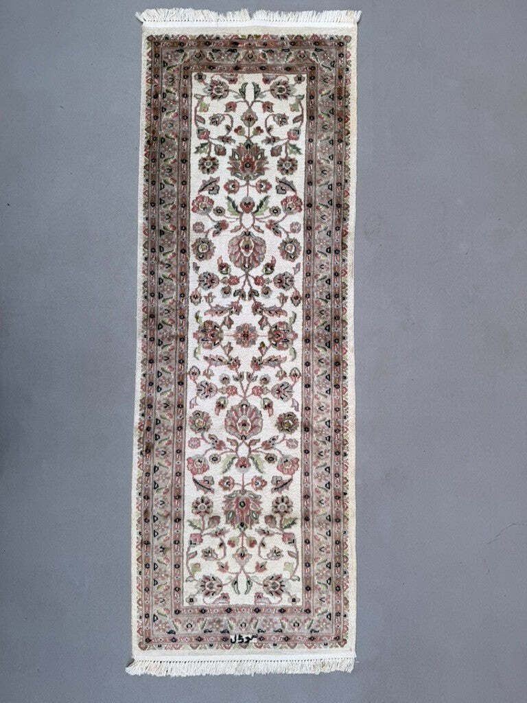 Vintage Indian Runner 190x64 Cm Bokhara Wool/Silk Rug Tribal Handmade 2530