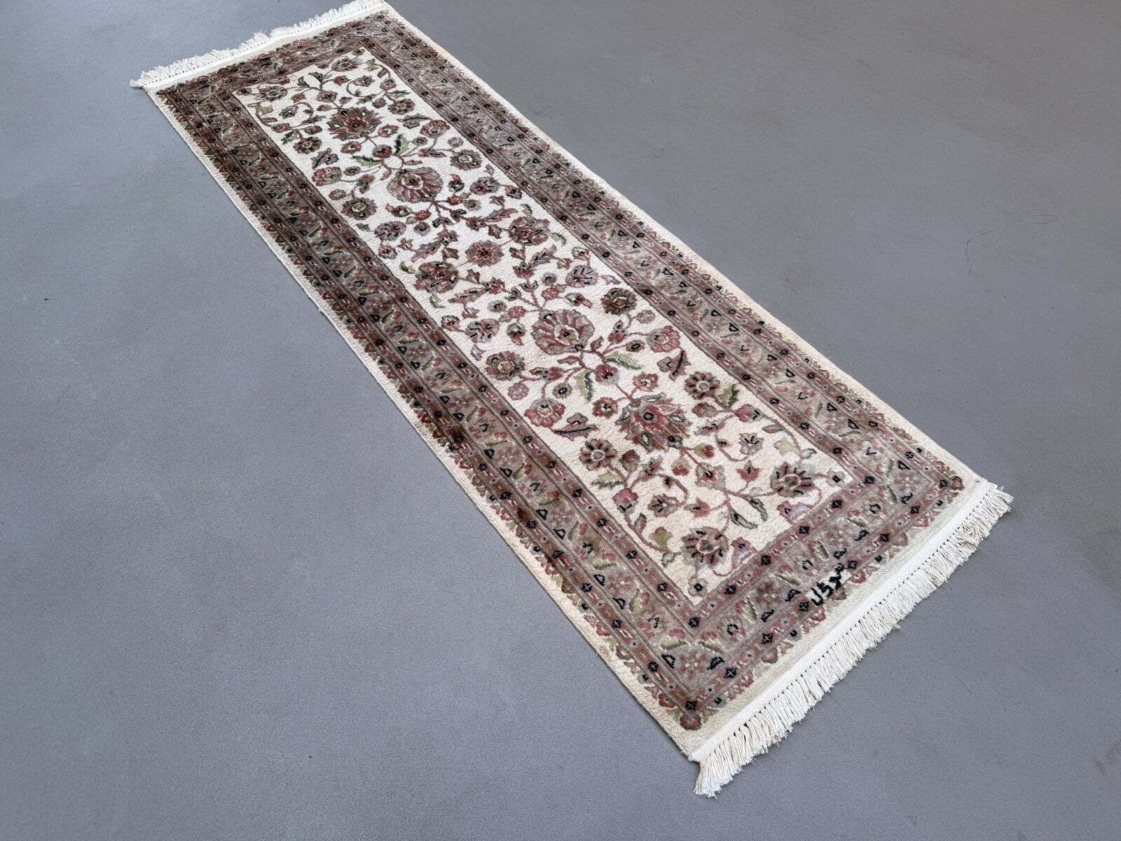 Textiles Vintage Indian Runner 190x64 Cm Bokhara Wool/Silk Rug Tribal Handmade 2530 photo