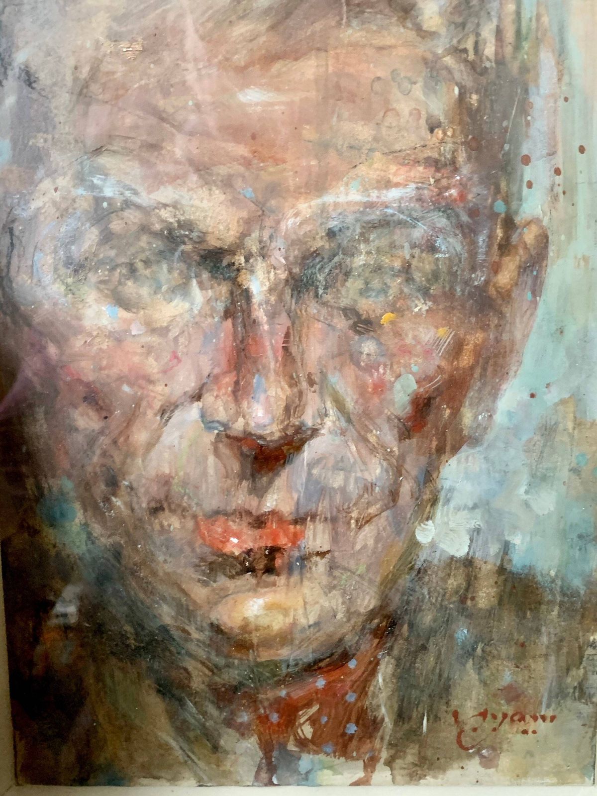 Michael Hyam (British B. 1958) Male Portrait With Cravat photo for sale